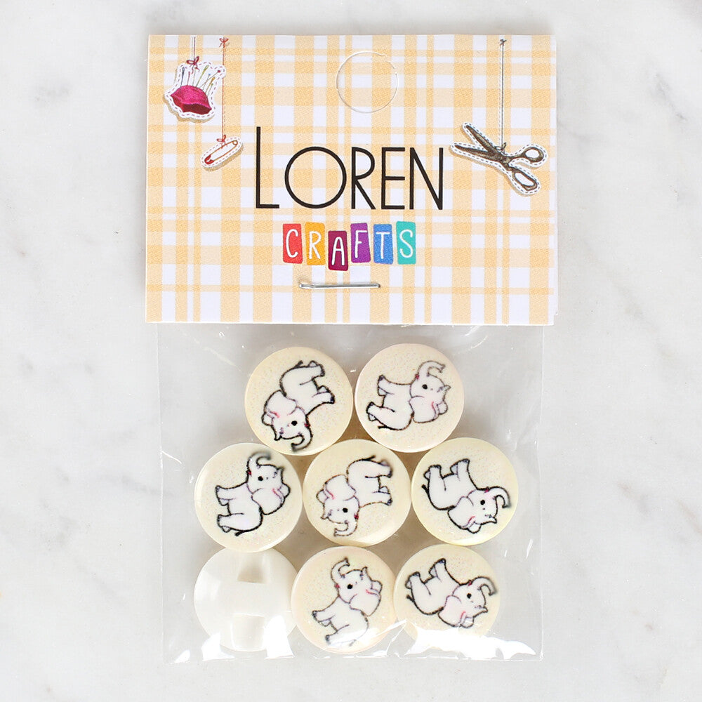 Loren Crafts 8'li Fil Düğme - 1044